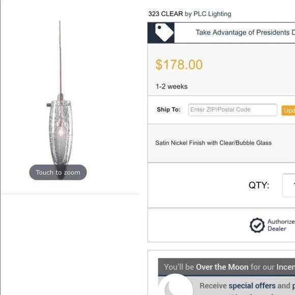 NEW Hanging Pendant Light - Picture 2 of 6